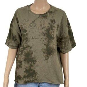 DON’T Be A Prick Tie-dye Cactus Raw Hem Cropped Shirt Fifth Sun Size XL